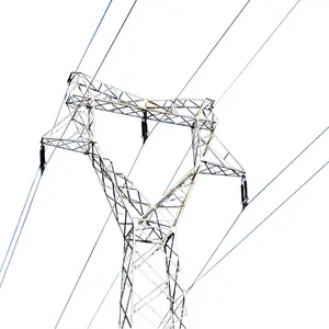 High Voltage 500KV Steel Transmission Tower Galvanized Electric Power Towers