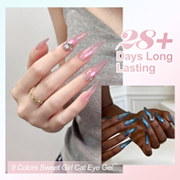 Miss Gooey Vernis à ongles gel magnétique 3D à haute pigmentation, 9 couleurs, TPO sans HEMA, fournisseur en gros, art des ongles