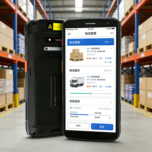 Android Barcode Scanner Industrial PDA Data Collector 1D2D/QR 5050mAh Android 15 4G Wi-Fi NFC 6-inch Screen Logistics Stock Dual