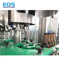 Machine de remplissage de bouteilles de bière en verre entièrement automatique haute précision, monobloc, rinçage, remplissage et bouchage pour ligne de production de brasserie
