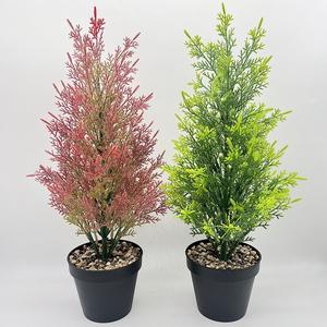 Arbre de Noël artificiel en pin et cyprès, bonsaï, ornement en <span class=keywords><strong>pot</strong></span> pour salon - Product Image 1