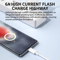 Câble de données en gros Type-C vers Type-C de 2 mètres en matériau TPE 6A SB-C vers USB-C