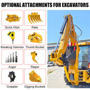 Pengiriman Gratis Shandong Excavator Loader 4 Roda Penggerak Mini Backhoe Loader dengan Mesin Kubota - Product Image 3
