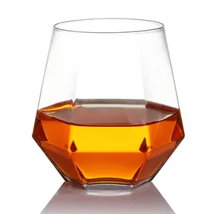 圆形热老式低球酒吧酒杯10盎司4个岩石酒杯威士忌酒杯水晶威士忌酒杯