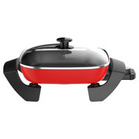 Poêles à frire électriques carrées 4L 5L de style coréen portables de couleur personnalisée Chaudron antiadhésif sain pour dortoir
