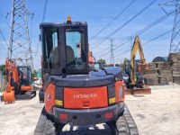 Mini-excavatrice d'occasion Hitachi ZX55u 5,5 tonnes haute performance, excavatrice sur chenilles d'occasion, faible nombre d'heures de fonctionnement, en stock.