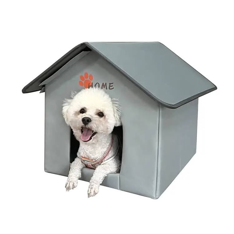 Geerduo ODM OEM Exterior Interior Destacável Dobrável Durável Cozy Waterproof Pet Dog Dormir Cama Casa Ninho Cama Kennel Shelter