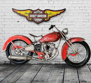 Decoración de Motocicleta Harley de Metal de Gran Tamaño para el Hogar, Modelo de Motocicleta para Decoración de <span class=keywords><strong>Bar</strong></span>, Motocicleta Harley <span class=keywords><strong>Vintage</strong></span> - Product Image 1