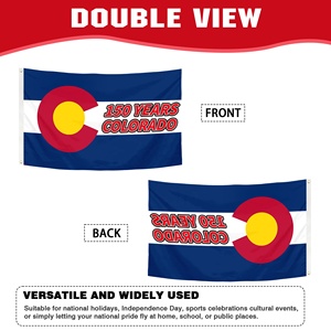 Colorado 150e verjaardagsvlag 5x3 ft wit en blauw gestreept staatsverjaardagsvlag met messing oogjes voor Onafhankelijkheidsdag - Product Image 3