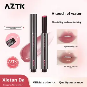 <span class=keywords><strong>Gloss</strong></span> à lèvres AZTK Water Mirror MJ02, <span class=keywords><strong>gloss</strong></span> à lèvres solide, couleur nude, hydratant, améliore le teint, rouge à lèvres en verre, authentique - Product Image 2