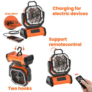 Cooling <b>Fan</b> Portable Rechargeable <b>Fan</b> 20000mAh USB <b>Fan</b> With LED Light Battery Powerbank Camping Outdoor Table Colder Air <b>Fan</b> - Product Image 4