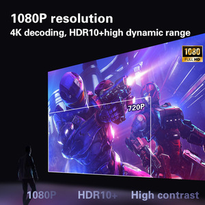 Proyektor DLP Pintar Portabel <span class=keywords><strong>3D</strong></span> Ready Native 1080P Mendukung 4K Android 13 Home Theater 360 Metal Gimbal Stand Kompatibel Netflix - Product Image 3