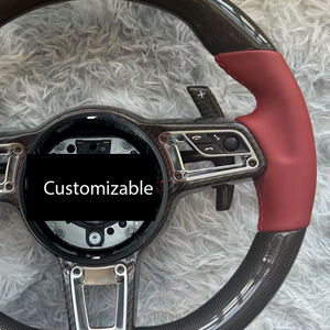 Volant en fibre de carbone personnalisé en usine, compatible avec <span class=keywords><strong>Porsche</strong></span> 911 <span class=keywords><strong>GT3</strong></span>/GT2 <span class=keywords><strong>RS</strong></span>/GT4 <span class=keywords><strong>RS</strong></span> & 718 991 992 Panamera Carrera Cayman - Product Image 4