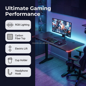 Bureau debout électrique noir, look professionnel, structure en acier thermolaqué, mobilier de bureau de direction - Product Image 2