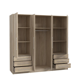 Armario Independiente de 4 Puertas con Diseño de Marco de Alta Calidad, Amplio Espacio de Almacenamiento, para Dormitorio, Habitación <span class=keywords><strong>Juvenil</strong></span>, Moderno, de Madera - Product Image 6