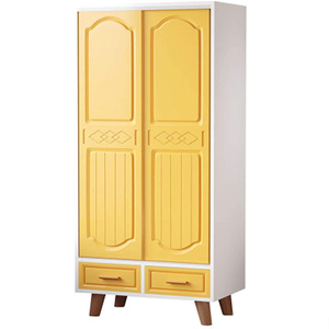 <span class=keywords><strong>Armario</strong></span> Moderno y Sencillo de 2 <span class=keywords><strong>Puertas</strong></span> Corredizas para Dormitorio Infantil, para el Hogar - Product Image 1