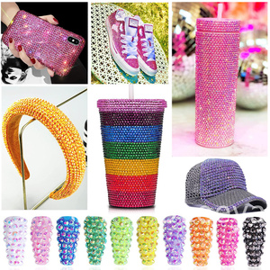 Oleeya Paquet en vrac Macaron Gelée Solide Strass 3mm-5mm Flatback Non Hot Fix Strass Cristal pour la décoration d'arc - Product Image 6