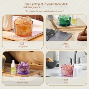 Coffret cadeau personnalisé d'aromathérapie pour usage domestique et intérieur Motif solide Pierres de cristal écologiques Parfum de feu Huile essentielle - Product Image 3