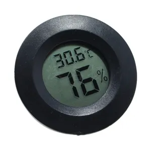 Termometer Higrometer Mini LCD 2In 1, Pengukur Kelembaban Suhu Digital Detektor Termograf Instrumen Dalam Ruangan