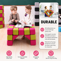 Blocs de construction magnétiques souples Ropecube de grande taille, jouets éducatifs STEM, blocs d'assemblage amusants pour enfants