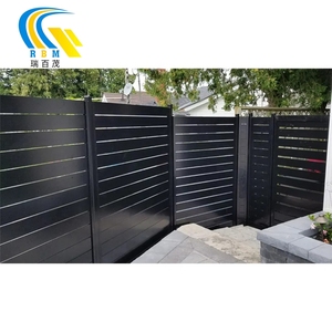 Tự làm hàng rào nhôm đá đen thiết kế dọc cho hàng rào sân vườn hàng rào với ống nhôm vuông chất lượng tốt - Product Image 4