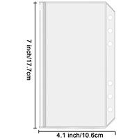 Pochette zippée en PVC imperméable A4 A5 A6 A7, porte-documents transparent en plastique pour fournitures scolaires et de bureau
