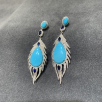 Bijoux fins sur mesure en or 18 carats avec turquoise Sleeping Beauty naturelle non traitée, certificat de gemmes inclus, qualité supérieure uniquement