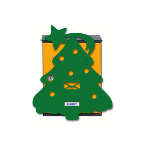 Boîte aux lettres de Noël ALUBOX, décoration festive d'extérieur avec porte-clés - Product Image 1