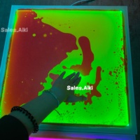 Dalles de sol interactives en gel liquide sensoriel, panneaux de stimulation tactile à changement de couleur pour centre de thérapie spécialisée et aire de jeux intérieure