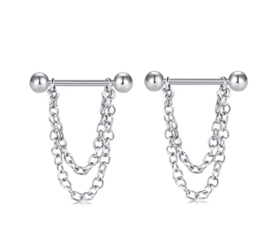 Schattige Tepelpiercings Roestvrij Staal Kristal Tepelschild Omslag Hart Bloem Tepelringen Vrouwen Groothandel Sieraden Lichaam - Product Image 2