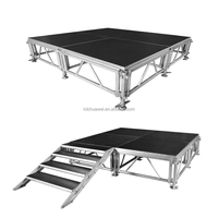 Plateforme de scène mobile, certifiée TUV CE, cadre en alliage d'aluminium, plateau en verre renforcé, capacité de charge de 750 kg/m, assemblage rapide pour