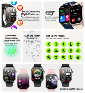 Smartwatch ET571 all'Ingrosso con Monitoraggio ECG <span class=keywords><strong>e</strong></span> SpO2, Schermo HD da 2.0\", Batteria da 450mAh, Chiamate BT, Oltre 100 Modalità Sportive, Impermeabile IP68 - Product Image 6