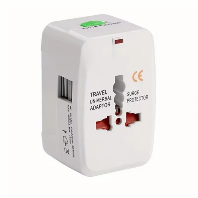 Portable AU US UK EU Converter All in One International Plug Adapter 2 USB Type C Ports World Travel AC Power Charger Adapter