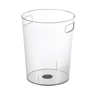 Transparent Cylindrical Trash Can 8L Portable Indoor <b>Waste</b> <b>Bin</b> For Living Room Storage With Thickened Design - Product Image 5
