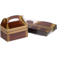 Boîtes cadeaux à thème pirate, coffre au trésor, design de butin, boîte cadeau à rabat pour anniversaires et événements