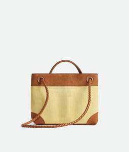 Sac à main Bottega BV Andiamo en daim bicolore avec effet velours côtelé, doté d'un détail de nœud signature et d'une fermeture coulissante Veneta - Product Image 6