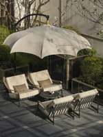 Ensemble de canapés d'extérieur, minimalisme moderne, en alliage d'aluminium mobile, pour balcon, cour, villa, jardin, terrasse, ensemble de café de détente