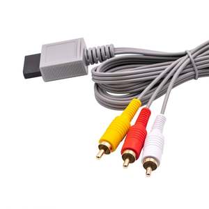 1,8 M 3 RCA <span class=keywords><strong>Cable</strong></span> para Nintendo <span class=keywords><strong>Wii</strong></span> Controller Console Audio Video AV <span class=keywords><strong>Cable</strong></span> <span class=keywords><strong>Compuesto</strong></span> 480P Chapado en oro 3RCA para Will <span class=keywords><strong>Cable</strong></span> - Product Image 2