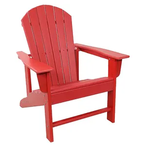 HDPE 접이식 Adirondack 의자 내후성 플라스틱 화재 구덩이 의자 뒤뜰 해변 용 아도론 플라스틱 야외 의자