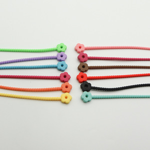 Corbata de silicona colorida, cordón de llavero estirable, bandas de goma degradadas ajustables para colgantes DIY, abalorios para bolsas de muñecas