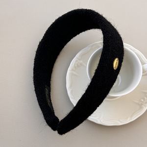 Autunno inverno elegante Versatile fascia larga in lana etichetta oro fermaglio per <span class=keywords><strong>capelli</strong></span> per corona alta per <span class=keywords><strong>capelli</strong></span> randagi - Product Image 6