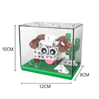 Juego de bloques de construcción de ovejas personalizadas OEM de PUNGROW para niños, bloques para mascotas, serie bonita, Material ABS, juguete, ladrillos de animales ensamblados en 3D