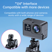 Perche à selfie SS1 en alliage d'aluminium pour téléphone, trépied 63 pouces, poignée ultra grand angle, stabilisateur intelligent anti-tremblement, télécommande magnétique 1,6 m