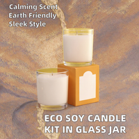 Kit de fabrication de bougies en cire de soja écologique avec pot en verre – Fournitures de décoration moderne pour la maison, idéal pour les fêtes, Thanksgiving, Noël, mariage, Nouvel An
