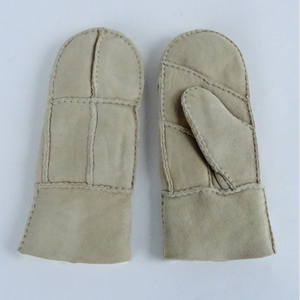 Vente en gros Grande remise Mitaines pour <span class=keywords><strong>femme</strong></span> Gants en fourrure d'agneau Gants en peau de mouton doublés à la main Gants en peau de mouton pour femmes - Product Image 6