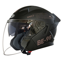 Nouveau design, casque de moto unisexe à double lentille en ABS, casque de vélo, casque de moto pour adultes, protection de la tête, casque de moto