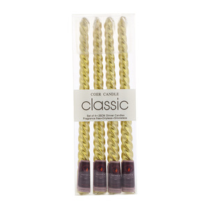 twisted taper <b>candles</b> 4 pack metallic smokeless dripless <b>dinner</b> <b>candles</b> for wedding table home decor - Product Image 4