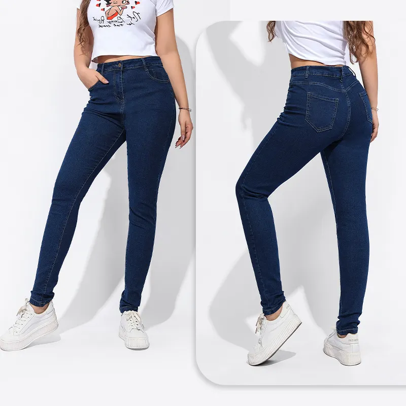 Оптовая продажа весенние 4XL узкие женские джинсы с высокой талией 3 вида цветов Mujeres женские облегающие джинсовые брюки