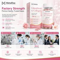 Complément Beauté Complexe Glutathion Collagène Acide Hyaluronique en Gélules Molles 1500mg pour Peau, Cheveux et Ongles – 120 Comprimés