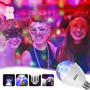 Luci LED da discoteca RGB lampada a LED 360 ° rotante E27 3W effetto stroboscopico-illuminazione/lampadine - Product Image 6
